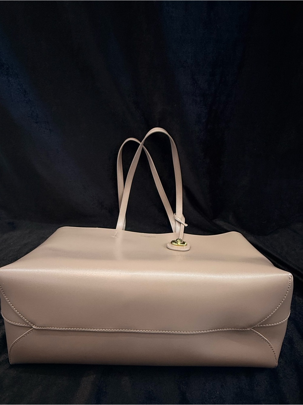 Kurt Geiger Taupe Leather Tote with Gold Charm - Picture 6 of 9